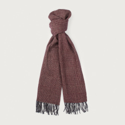 Scarve - Art. Bicolor Wool and Cashmere Scarf Red
