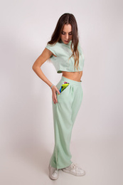 Long Trousers - Art. Aquamarine With Pockets