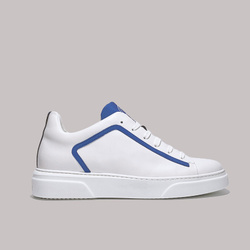 Sneakers - Oregon Bianco riporto Azzurro rifrangente