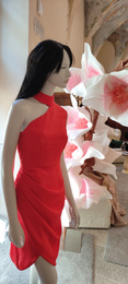 Dress - Art. Pure red silk