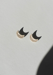 Earrings - Art. Moon Leather