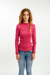 Ribbed Sweater - Fuchsia