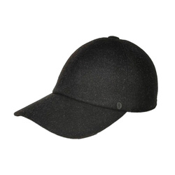 Skinny Baseball Cap in Wool and Cashmere Fabric with Elasticated Back, Billy Style