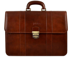 Art. Professional Leather Briefcase 3 Bellows